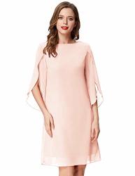 womens pink chiffon dress