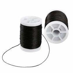 Linkboy Archery Bow String Serving Thread Black Bowstring Serving Material 0.020" For Bowstring Tie Peep Nock Protection 120 Yard roll Pack Of 2 Rolls
