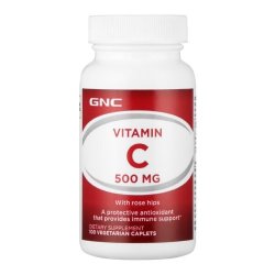 GNC Vitamin C 500MG With Rosehips 100 Capsules