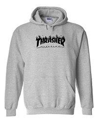 womens grey thrasher hoodie