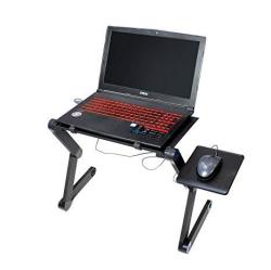 Vvivid Adjustable Leg Multifunctional Laptop Stand Including USB Powered Dual Cpu Cooling Fan