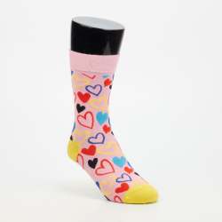Happy Socks Hearts Sock - Pink - Pink 36-40