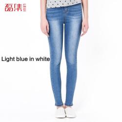 Leijijeans High Waitsed Jeans - Light Blue In White 6XL
