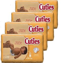 Cuties Baby Diapers Size 1 50-COUNT Pack Of 4