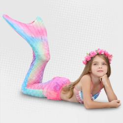 3 Piece Kids Pink Pastel Mermaid Bikini GB35 - 150