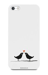 Muvit MUPRBKCIP5S1167 Case For Iphone 5 5S-WHITE-LOVE Birds
