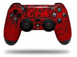 Vinyl Skin Wrap For Sony PS4 Dualshock Controller Folder Doodles Red Controller Not Included