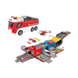 Fire Rescue Truck Play Set With Sound And Lights