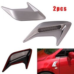 Side Body Marker Fender Air wing Black Vent Trim M Cover Chrome For All The Car