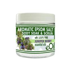 Epsom Bath Salt Juniper Essential Oil Aromatic Body Soak & Scrub 200 Ml