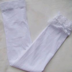 Toddler Kids Girls Lace Velvet Legging Pantyhose Stocking Pant 5-9y - White