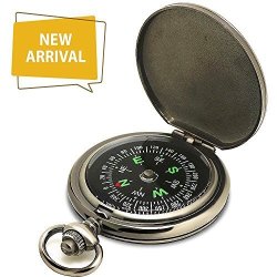Ding Sheng Yuan Hang Compass Premium Portable Pocket Watch Flip-open Compass Camping Hiking Compass Outdoor Navigation Tools