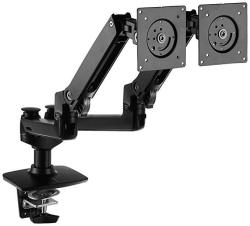 Amazon Basics Dual Monitor Stand Lift Engine Arm Mount Black