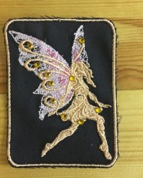 Fairy Badge Patch With Rhinestone Finish