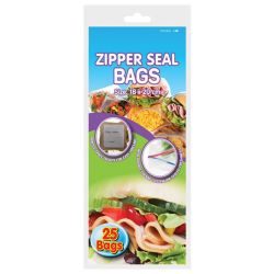 Sandwich Bag - 25 Piece - Zipper Seal - 18CM X 20CM - Disposable - 20 Pack