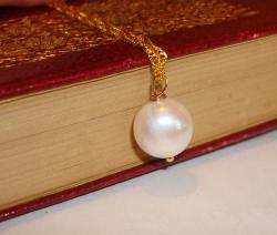 Marykay - June Birthstone - Perfect Simplicity -white Genuine Freshwater Pearl Pendant