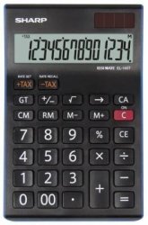 Sharp EL-145T-BL Desk Calculator - 14 Digit Tax