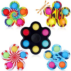 Haibeot Fidget Spinner Toys Pack Push Bubble Pop Fidget Spinner Fidget Popper Spinners For Adhd Anxiety Stress Relief Bulk Fidget Toy With Hand Spinner