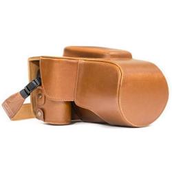 MegaGear Ever Ready Leather Camera Case Compatible With Nikon Coolpix P900 P900S Light Brown