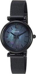 Fossil Women MINI Carlie Stainless Steel And Mesh Casual Quartz Watch ES4613