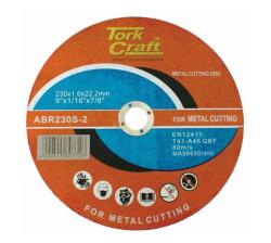 Tork Craft Cutting Disc Steel And Ss 230 X 1.6 X 22.22MM