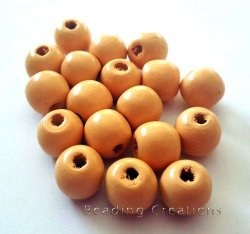 Wooden Beads - Natural - Vanilla - Round - 10MM - 20 Pcs