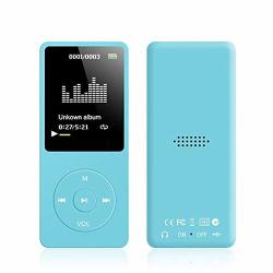 Startview MP3 MP4 Player Support Lossless Sound Music 128GB Micro Sd 3.5MM Audio Jack 70 Hours Sky Blue