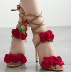Boutique Range Lace Up Flower Stiletto Sandals - 35 36 37 38 39 40