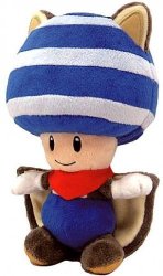 Blue Flying Squirrel Toad 8" Plush: New Super Mario Bros. U Series