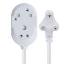 Switched Light Duty Btb Extension Leads 2 X 16A Socket - 5M - White