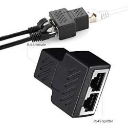 RJ45 Splitter Adapter Bebetter 1 To 2 Port USB To RJ45 Socket Adapter Interface Ethernet Cable 8P8C Extender Plug Lan Network Connector For CAT5