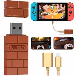 8BITDO Wireless Controller Adapter For Nintendo Switch Windows Mac And Raspberry Pi Compatible With All 8BITDO Controllers With A Otg Cable