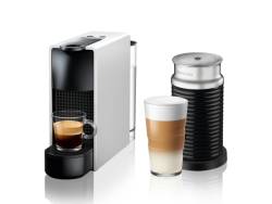 Essenza Bundle 1450W MINI Automatic Espresso Machine With Aeroccino Milk Frother Square Silver