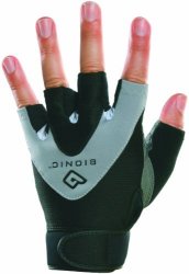 Bionic Gloves Men's Half Finger Fitness lifting Gloves W Natural Fit Technology Black Pair