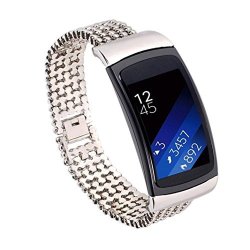 For Samsung Gear FIT2 Pro Gbsell Stainless Steel Watch Band Bracelet Accessory Sliver