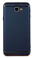 Xelcoy 3 In 1 Top + Bottom + Back Shockproof Dual Layer Electroplated Case Cover For Samsung Galaxy J7 Prime - Dark Blue