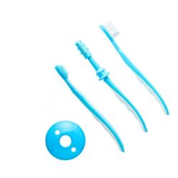 Snookums Baby Toothbrush Set 3 Piece 0M+ - Blue
