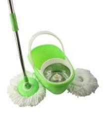 Magic Spin Mop Stainless Steel Drying Basket Plus X2 Mop Heads