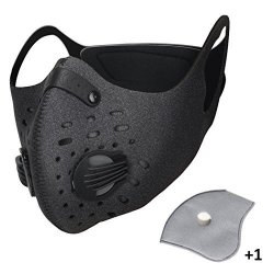 Pioneeryao Sport Dust Mask Cycling Running Outdoor Face Mask Starter Training Mask For Men And Women Dark Grey