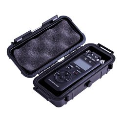 Casematix Portable Recorder Tascam DR-05 Case Crushproof Waterproof Hard Case Design With Padded Foam Provides The Tascam DR-05 Recorder With Ultimate Travel Protection