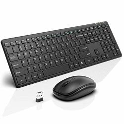 Wireless Keyboard And Mouse Combo Ratel 2.4GHZ Ultra-thin Full Sized Wireless Keyboard And Silent Click Wireless Mouse With USB Nano Receiver For Computer Desktop