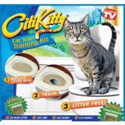 Citi Kitty - Cat Toilet Training Kit - Become Litter Free Ideal For Apartments Flats