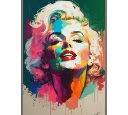 Canvas Wall Art - Premium - Marilyn Monroe Abstract Acrylic Painting Full Im - B1540
