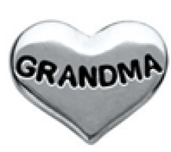 FLC65-LF13 - Grandma Heart Floating Charm For Floating Locket Necklace