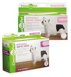Disposable Doggy Diaper Liners Light Absorbancy Dog House Potty Training 44 Pack