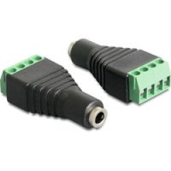 65457 Cable Gender Changer 3.5MM 4PIN Black Green Adapter Stereo Jack Female 3.5 Mm Terminal Block 4 Pin
