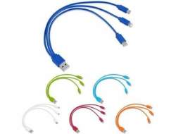 Hat-trick 3-IN-1 Charging Cable - Cyan