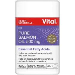 Vital Salmon Oil Omega 3 Fatty Acids 60 Capsules