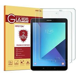 2 Pack Samsung Galaxy Tab S3 Galaxy Tab S2 9.7 Glass Screen Protector Omoton Tempered-glass Protector With 9H Hardness Crystal Clear Scratch-resistant Bubble Free Easy Installation