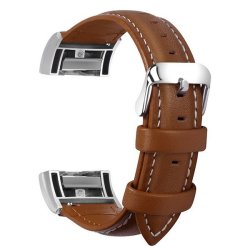 Zonabel Fitbit Charge 2 Leather Strap - Brown Small